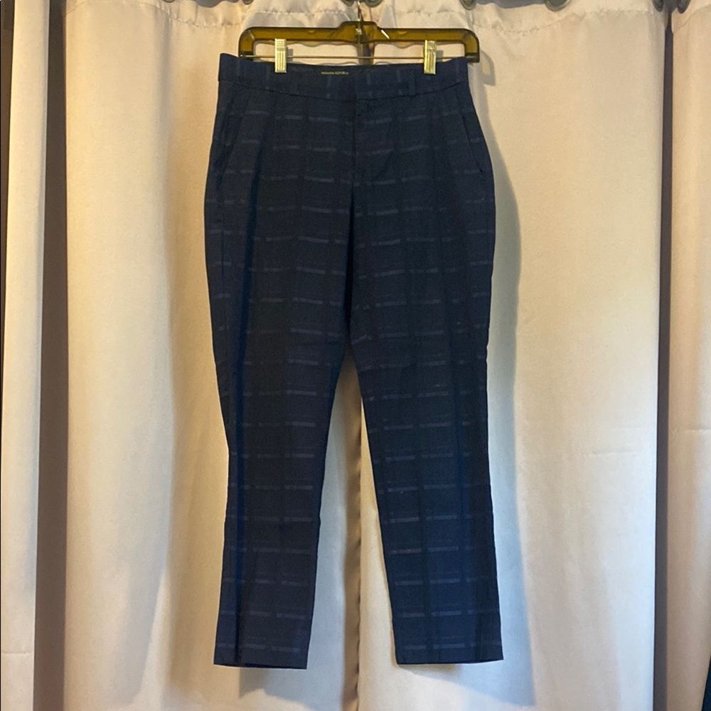 Banana Republic Blue Tailored Trousers Straight-Leg